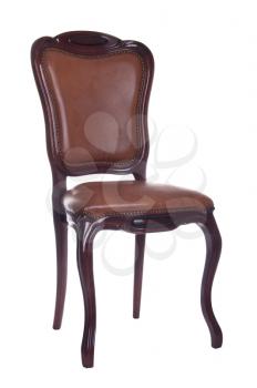 Royalty Free Photo of an Antique Leather Chair