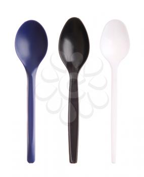 Royalty Free Photo of Three Plastic Spoons