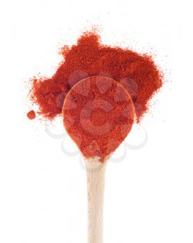 Royalty Free Photo of a Spoonful of Chili Powder Spice