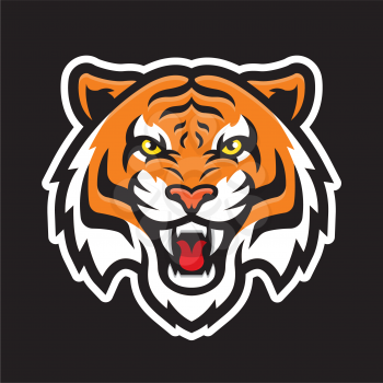 Royalty Free Clipart Image of a Tiger Mascot