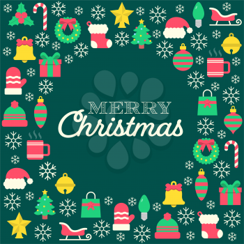 Royalty-Free Clipart Image of a Christmas Poster