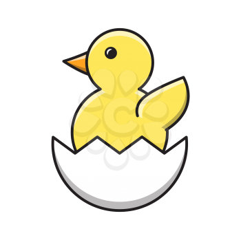 Royalty-Free Clipart Image of a Chick