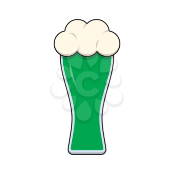 Royalty-Free Clipart Image of Green Beer for St. Patrick's Day