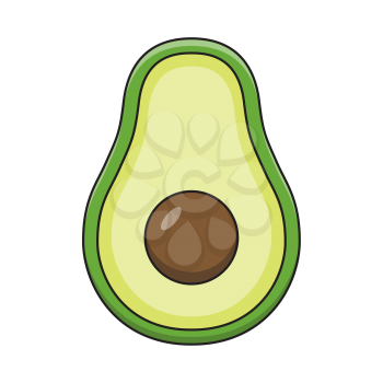 Royalty-Free Clipart Image of a Avocado. Part of a Cinco-de-Mayo set