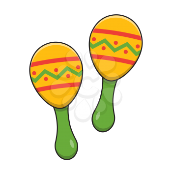 Royalty-Free Clipart Image of a Maracas. Part of a Cinco-de-Mayo set