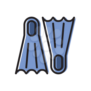 Royalty-Free Clipart Image of Swim Flippers