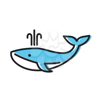Royalty-Free Clipart Image of a Whale