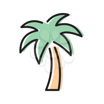 Royalty-Free Clipart Image of a Palm Tree