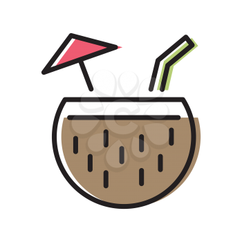Royalty-Free Image of a Coconut Shell Drink