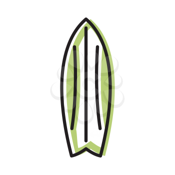 Royalty-Free Clipart Image of a Surfboard
