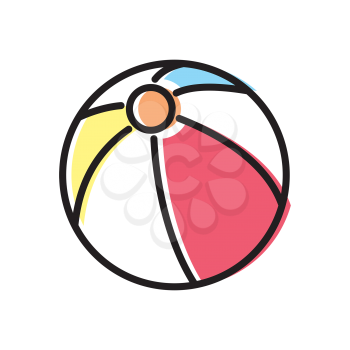 Royalty-Free Clipart Image of a Beach Ball