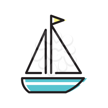 Royalty-Free Clipart Image of a Sailboat 