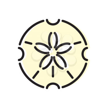Royalty-Free Clipart Image of a Sand Dollar