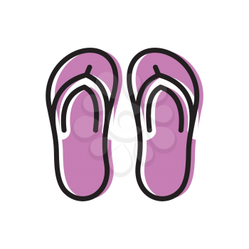 Royalty-Free Clipart Image of Flip Flops