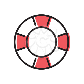 Royalty-Free Clipart Image of a Life Preserver