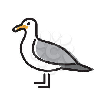 Royalty-Free Clipart Image of a Seagull