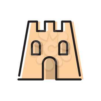 Royalty-Free Clipart Image of a Sand Castle