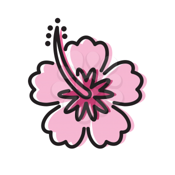 Royalty-Free Clipart Image of a Hibiscus Flower
