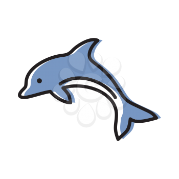 Royalty-Free Clipart Image of a Dolphin