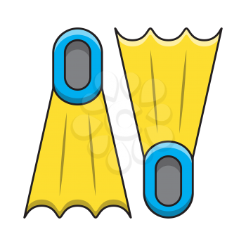 Royalty-Free Clipart Image of Swim Flippers