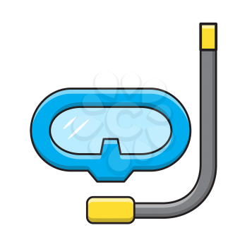 Royalty-Free Clipart Image of Snorkel Gear