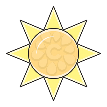 Royalty-Free Clipart Image of the Sun