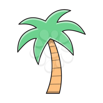 Royalty-Free Clipart Image of a Palm Tree