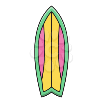 Royalty-Free Clipart Image of a Surfboard