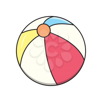 Royalty-Free Clipart Image of a Beach Ball