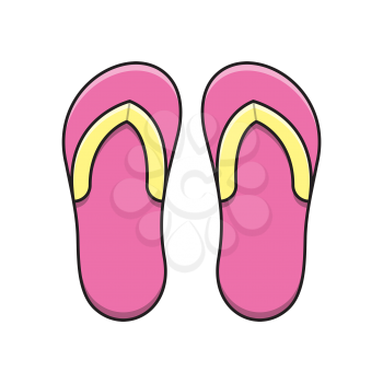 Royalty-Free Clipart Image of Flip Flops