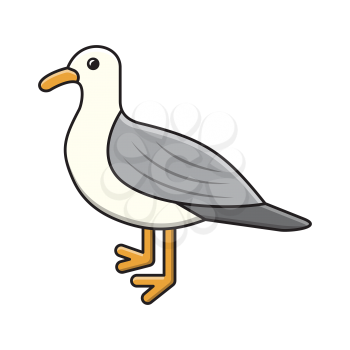 Royalty-Free Clipart Image of a Seagull