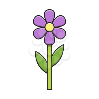 Royalty-Free Clipart Image of a purple flower