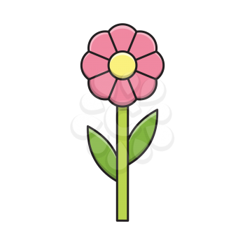 Royalty-Free Clipart Image of a pink flower