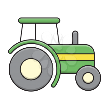 Royalty-Free Clipart Image of a Green Tractor