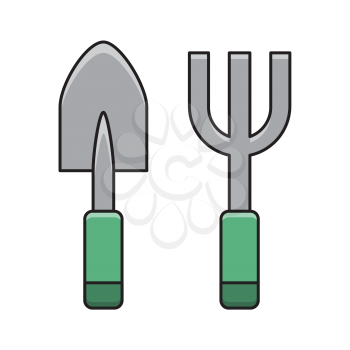 Royalty-Free Clipart Image Of Garden Hand Tools