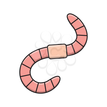 Royalty-Free Clipart Image Of A Worm