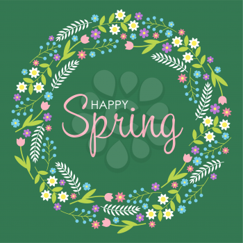 Royalty-Free Clipart Image Of A Happy Spring Poster