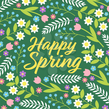 Royalty-Free Clipart Image Of A Happy Spring Poster