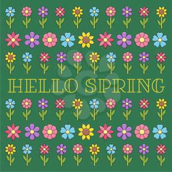 Royalty-Free Clipart Image Of A Hello Spring Poster