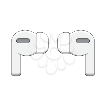 Royalty-Free Clipart Image of Ear Buds 
