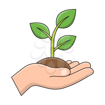 Royalty-Free Clipart Image of a Sapling