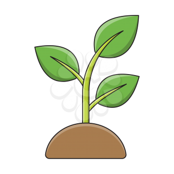 Royalty-Free Clipart Image of a Sapling