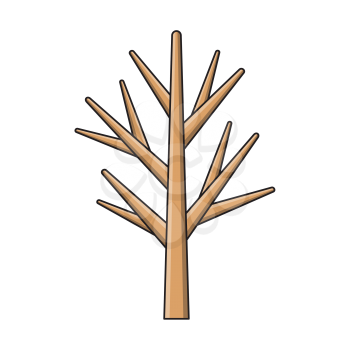 Royalty-Free Clipart Image of a Leafless Tree