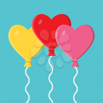 Royalty-free Clipart with Heart Balloons
