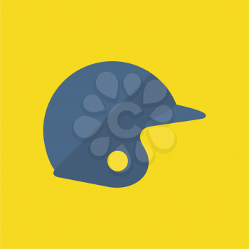 Royalty-Free Clipart Image of a Baseball Helmet