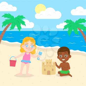 Royalty-free Clipart Image at the Beach