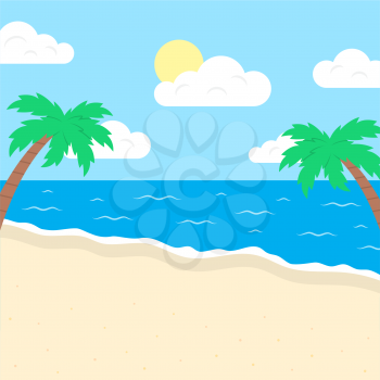 Royalty-free Clipart Image of the Beach