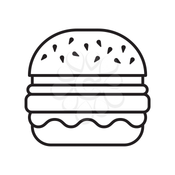 Royalty-Free Clipart Image of a Hamburger