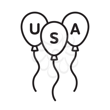 Royalty-Free Clipart Image of USA Balloons 