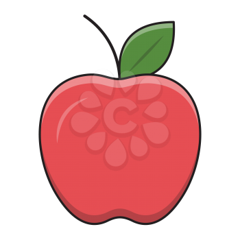 Royalty-free Clipart image of an Apple